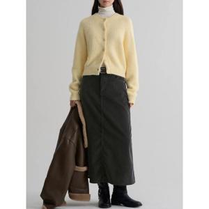 (355Y27LPH4) [에잇세컨즈] 본딩 코듀로이 롱스커트  애쉬