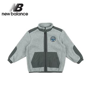 뉴발란스 키즈 우븐 배색 단모 플리스 자켓(NK9DE4102U-60)_차콜