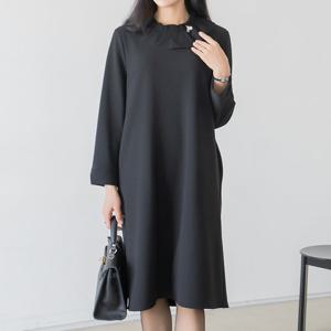 엄마옷 마담4060 클래씨마담 격식프릴기모원피스 여성 데일리 -ZOP2511006-