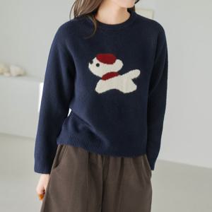 엄마옷 마담4060 모던베이직 점핑도그라운드니트 중년여성 데일리 -ZKN2511014-