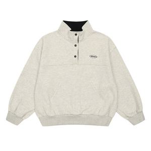 [에꼴리에]썬그립 패치 배색 카라 맨투맨티 25D5451_OD