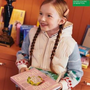 [베네통키즈]24FW 니트소매패딩점퍼 QAPD024410