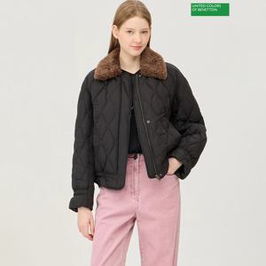 베네통 포인트 카라 덕다운 패딩 BAPDF7461