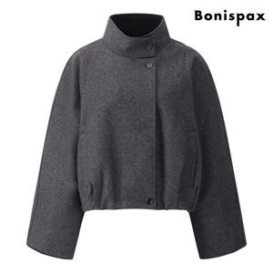 [보니스팍스(여성의류)]울 원 버튼넥 소매 레이어드 자켓 (XP4JK015L0)