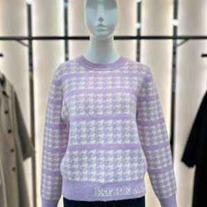 [더틸버리]하운드 투스 레터링 풀오버니트 TNBM1PO06W_DG