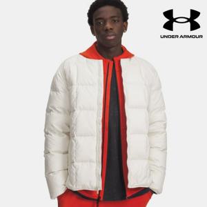 [언더아머(백)]남성 600필 덕다운 경량 집업 퀄팅 숏 패딩 Elicit 다운 자켓 6001673-110