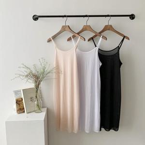 [옷자락]여자 인견 끈나시 기본 속치마 얇은속옷 원피스