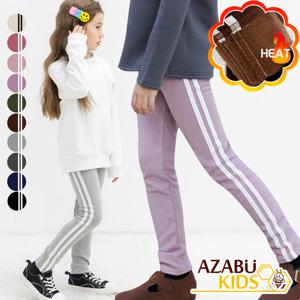 [아자브키즈] 투라인 기모 레깅스 여아 남아 아동 주니어 밍크털