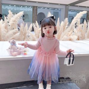 [로라네]여아 피치 블링 유아 원피스