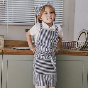 [조이멀티]스트라이프 아동 앞치마 두건 토시 3종세트 204548