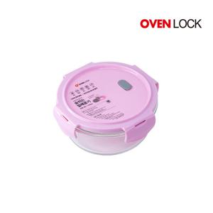 오븐락 숨쉬는 내열유리 전자레인지 오븐 밀폐용기 원형 570ml