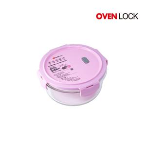 오븐락 숨쉬는 내열유리 전자레인지 오븐 밀폐용기 원형 840ml