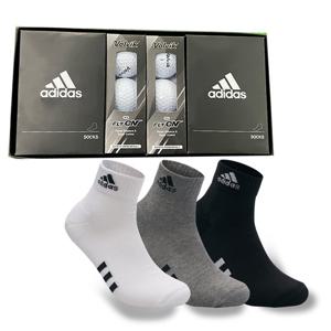 아디다스 이중쿠션 양말 볼빅 3피스 골프공6구 선물세트