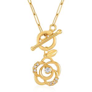 [니지쥬얼리] 14K GOLD 로즈 토글체인 목걸이