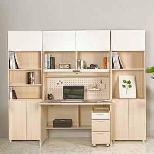 [킹 세일] 킹스 공간분리 전면 수납 조명책상 1200 풀세트 (하이책장600 2개 3단서랍장 포함) 안전자재 E0등급 수도권 무료배송