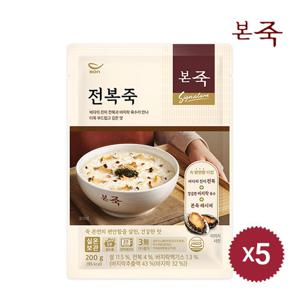 [본죽] 파우치 전복죽 200g 5팩
