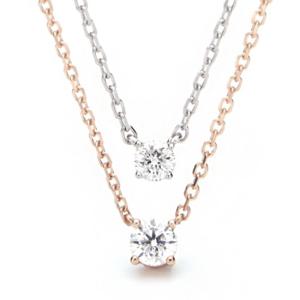 [도로시] 14k 베이직 다이아몬드 목걸이(2부)(우신감정)