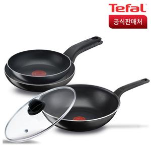 테팔 심플리클린 4종(팬20+24+웍28+정품유리뚜껑)