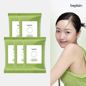 비플레인 녹두 약산성 클렌징 워터 티슈 20매x5개 [총 100매]