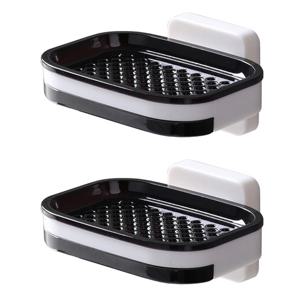 세븐프리 접착식 비누받침ABS 1구 블랙 2개세트