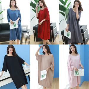 [빅사이즈가능]하늘하늘 롱 원피스 슬립웨어(사은품)