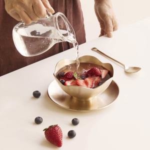 [놋담]방짜유기 꽃 빙수볼+둥근 스푼