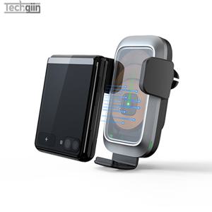 테크진 제트플립/폴드 차량용 고속무선충전 거치대 15W자동스캔