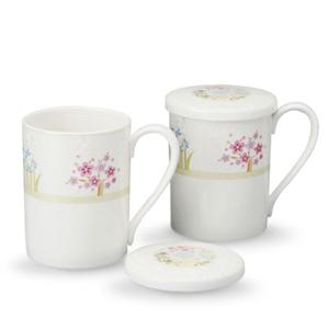 [한국도자기]매난국죽 뚜껑머그세트(4P)