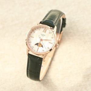 [로이드][GB]엘클래식 문페이즈 자개 다이얼 가죽시계 LL2M2091