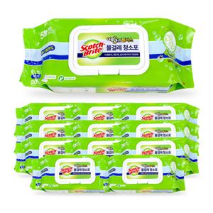 3M 물걸레 청소포 더블액션 플러스 대형 20매 x 12개