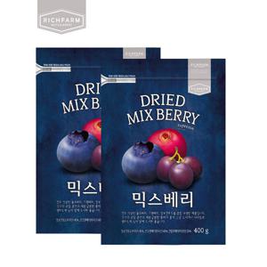 [리치팜너트]믹스베리 400g 2팩 건포도 블루베리
