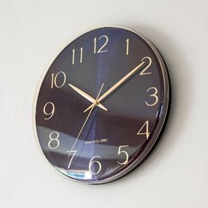 오리엔트 OWC시계 클리어 프레임 메탈 디스크 벽시계 딥 블루