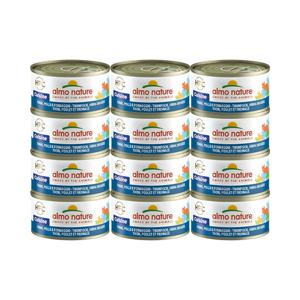 [12개세트] 알모네이쳐 퀴진 캣 참치와 닭고기와 치즈 캔 70g 고양이 주식캔