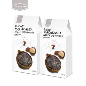 [리치팜너트]인쉘마카다미아 250g 2팩 마카다미아