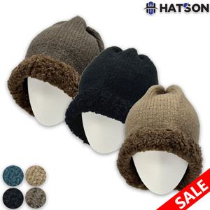 [햇츠온]여성 겨울 뽀글이 포인트 니트 비니 모자 H14-406