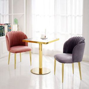 식탁의자 벨벳 카페체어 화장대의자 등받이 화장대 커피숍 골드