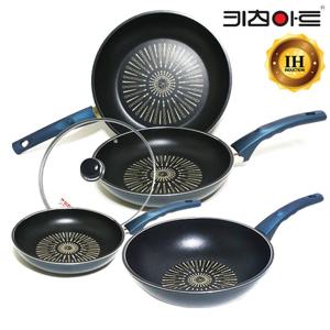 키친아트 까사 티타늄 인덕션 후라이팬4종24+28+30+28궁(커버)