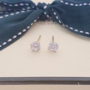 [로이드][GB] 5mm 라운드 큐빅 14k 골드 귀걸이 E0PF1005-LPFL1A0G5