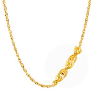 [한국금다이아몬드] 여자 순금 목걸이 체인 두줄 라운드 24K 7.5g 18K장식