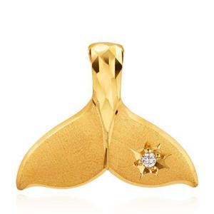 [한국금다이아몬드] 여자 순금 펜던트 큐 돌고래 꼬리 24K 3.75g 팬던트