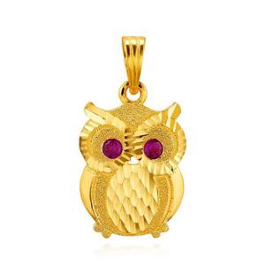[한국금다이아몬드] 여자 순금 펜던트 루비 부엉이 디아 24K 7.5g 팬던트