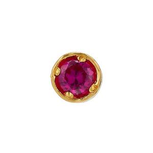 [한국금다이아몬드] 여자 순금 한쪽 미니 귀걸이 배젤 큐 24K 0.375g