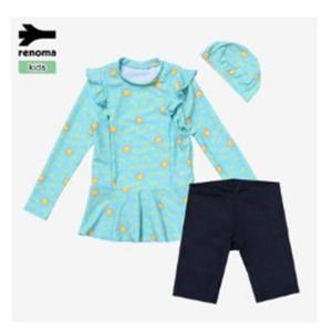 [레노마수영복]레노마 GS20905 여아 비치 션사인 플레어 래쉬가드상하.수모세트