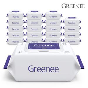 그리니 프리미엄 아기물티슈 70gsm 퍼플 72매 X 20팩 캡형