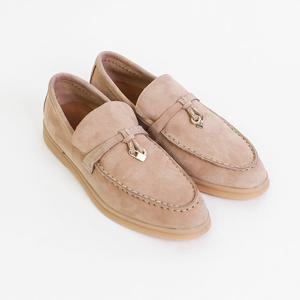 [신난다슈]로퍼 양가죽스웨이드 태슬 여성로퍼 단화 2cm 사계절 데일리슈즈 MA201801 BEG