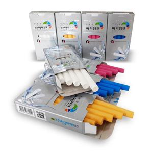 워터초크 바이오 초크 파랑 1갑10본 물크레용칠판용