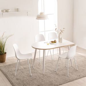 [모던하우스] ON 아일리 화이트 반타원 식탁세트 1200