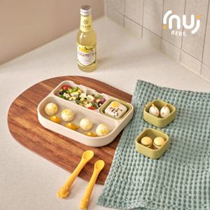 이누이베베 톰톰 3way 실리콘 흡착식판 이유식용기세트 자기주도