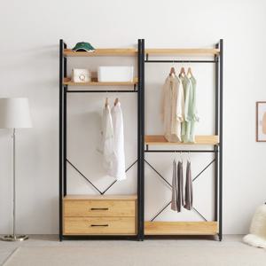 [데코라인] 스틸홈 드레스룸 1600 C세트 (서랍형+2단옷장)