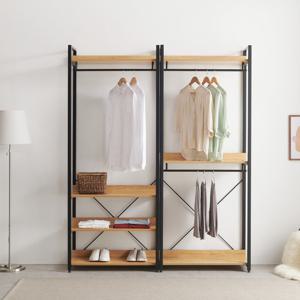 [데코라인] 스틸홈 드레스룸 1600 B세트 (선반형+2단옷장)